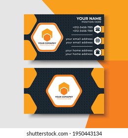 Creative Yellow business card template design