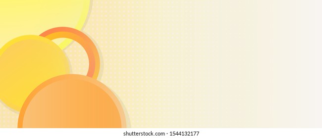 Creative Yellow Circle Geometric Banner Layout with Modern Design. Elegant Gradient Banner Template for Card, Flyer, Web or Brochure