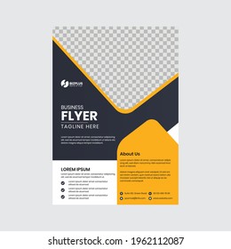Creative yellow color elements Corporate Business flyer design