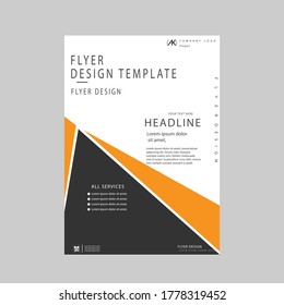 Creative yellow and dark grey colour Flyer Template art vector design