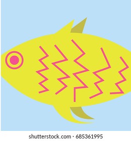 Creative yellow fish