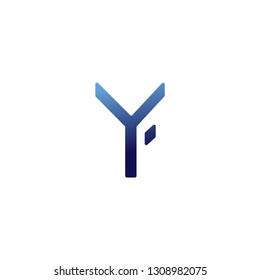 Creative 'YF' monogram logo designin 3D. vector image.