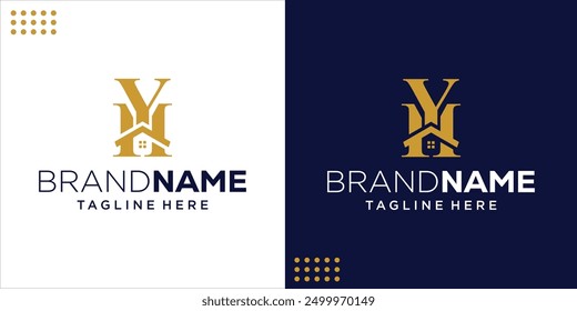 Creative YH Home Logo, Design Inspiration, Illustration, Vector
