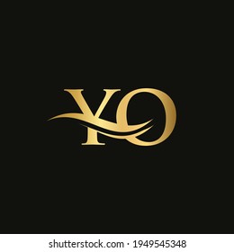 Creative YO letter with luxury concept. Modern YO Logo Design for business and company identity