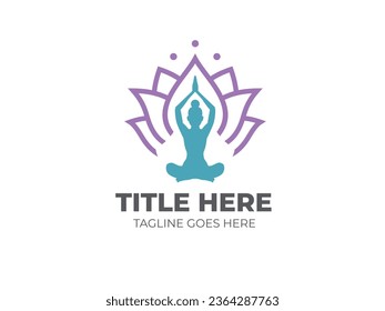 Idea de diseño de logotipo creativo de yoga