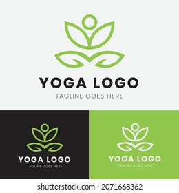 Creative Yoga Logo Design Template 
