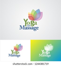 Creative Yoga & Massage Logo Design Template