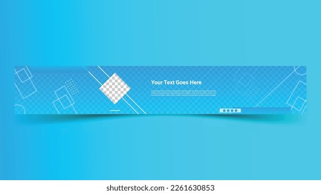 Creative youtube cover banner template, youtube cover art vector template
