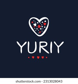 Creative (Yuriy) name, Vector illustration.