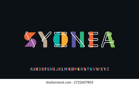 Creative A to Z Alphabet Typography Font Design Vector Set