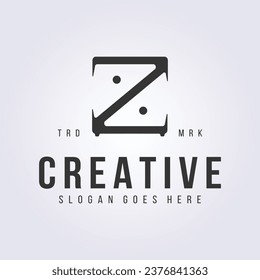 creative z initial cupboard furniture logo vector illustration template icon symbol design