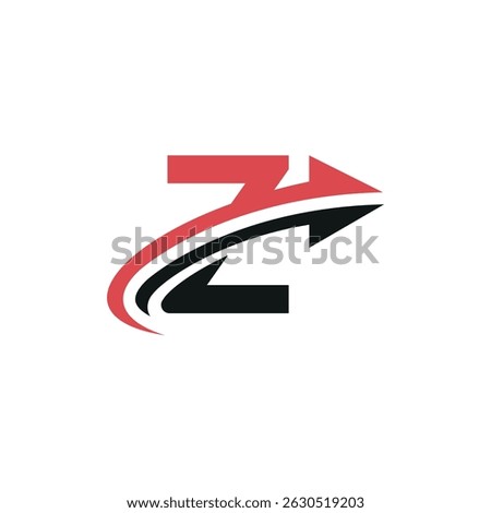 Creative Z Initial Logo with Dynamic Arrow, Vector Identity for Fast-Growing Companies.