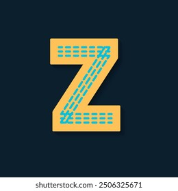 Logotipo creativo de la tipografía del arte de la letra Z, diseño creativo de la letra Z Signo de logotipo mínimo, símbolo del logotipo del carácter Z