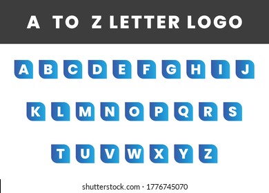 Creative A to Z letter logo design vector .