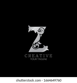 Creative Z Letter  Luxury Initial Nature Tropical Leaf logo Icon, monogram vector design concept nature vintage.