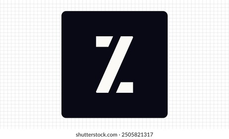 Logotipo de tipografía de corte mínimo de letra Z creativa, signo de logotipo mínimo de letra Z simple, símbolo de logotipo de carácter Z