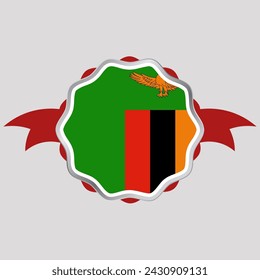 Creative Zambia Flag Sticker Emblem