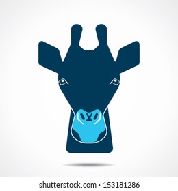 creative zebra face design vector
