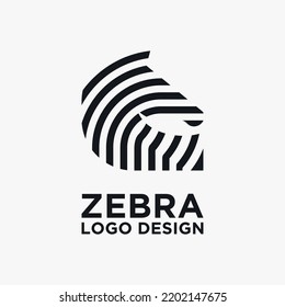 Creative Zebra Logo Design Vektorgrafik