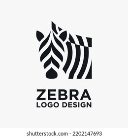 Creative Zebra Logo Design Vektorgrafik