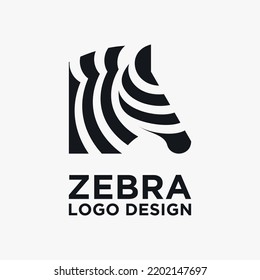 Creative Zebra Logo Design Vektorgrafik