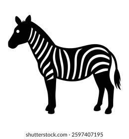 Creative Zebra Silhouette Icon for Artwork