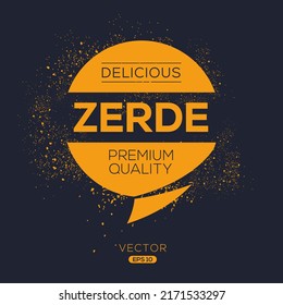 Creative (Zerde) logo, Zerde sticker, vector illustration.