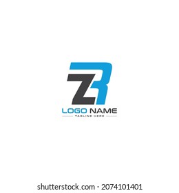 Creative ZR logo design, Letter RZ logo vector template