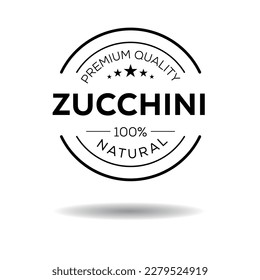 Creative (Zucchini), Zucchini label, vector illustration.