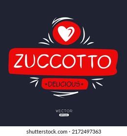 Logotipo creativo (Zuccotto), pegatina de Zuccotto, ilustración vectorial.
