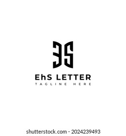 Creative-EhS-Architecture-monogram-Letters-Logo-design.It will be suitable for which company or brand name start those initial