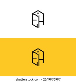 Creative--initial-EH-letters--Box-House-logo.It will be suitable for which company or brand name start those initial