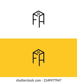 Creative--initial-FA-letters--Box-House-logo.It will be suitable for which company or brand name start those initial