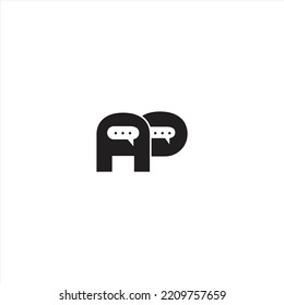 Creative-initial-letters-AP-Chatting Letter-logo.It will be suitable for which company name or brand