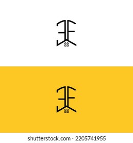 Letras creativas-iniciales-EF-Hogar-Construcción-logotipo.Será adecuado para qué nombre de empresa o marca