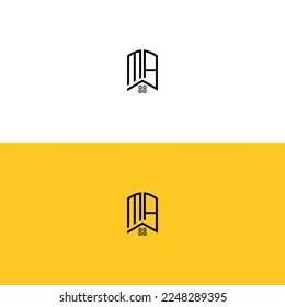 Creative-initial-letters-MA-Home-and-Construction-logo.It will be suitable for which company name or brand