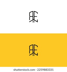 Creative-initial-letters-RE-Home-and-Construction-logo.It will be suitable for which company name or brand