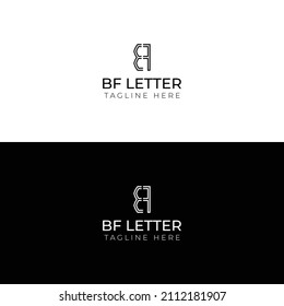 Creative-initial-Line-Art-BF-letters-logo.It will be suitable for which company name or brand name start those initial.