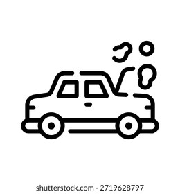 Creativamente diseñado increíble icono de la avería del coche en estilo moderno