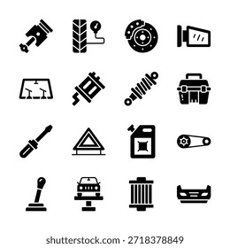 Creativamente diseñado increíble icono de estilo de línea de servicio de coche en estilo moderno
