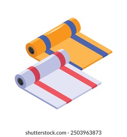 Icono isométrico del modelo creado creativamente, usado para la planificación de la construcción