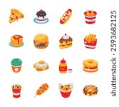 Creatively crafted food and drinks 3d icons, ready for premium use