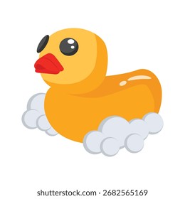 Creatively crafted icon of bath duck in premium design style