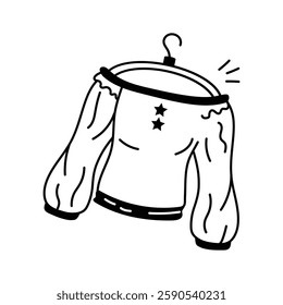 Creatively crafted icon of womens top, premium vector