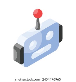 Creatively crafted isometric icon of ai robot