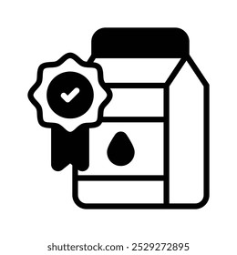 Creatively crafted milk box icon, nutrition, cotton, healthy beverages