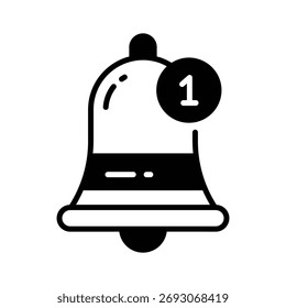 Creatively crafted notification bell in modern design style
