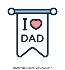 Icono único creativamente diseñado del Anuncio del día del padre