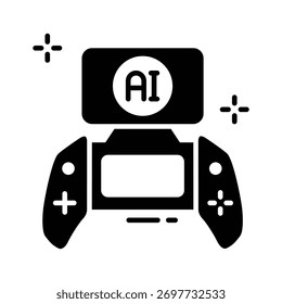 Creativamente diseñado increíble icono de controlador de juegos en estilo de diseño moderno