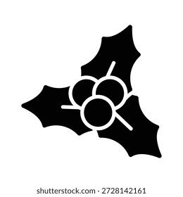 Creatively designed amazing icon of mistletoe in glyph style